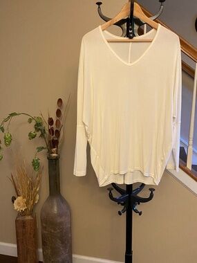 Hard Tail Forever Off-White Dolman Sleeve Oversized Top Small Style SIR-18